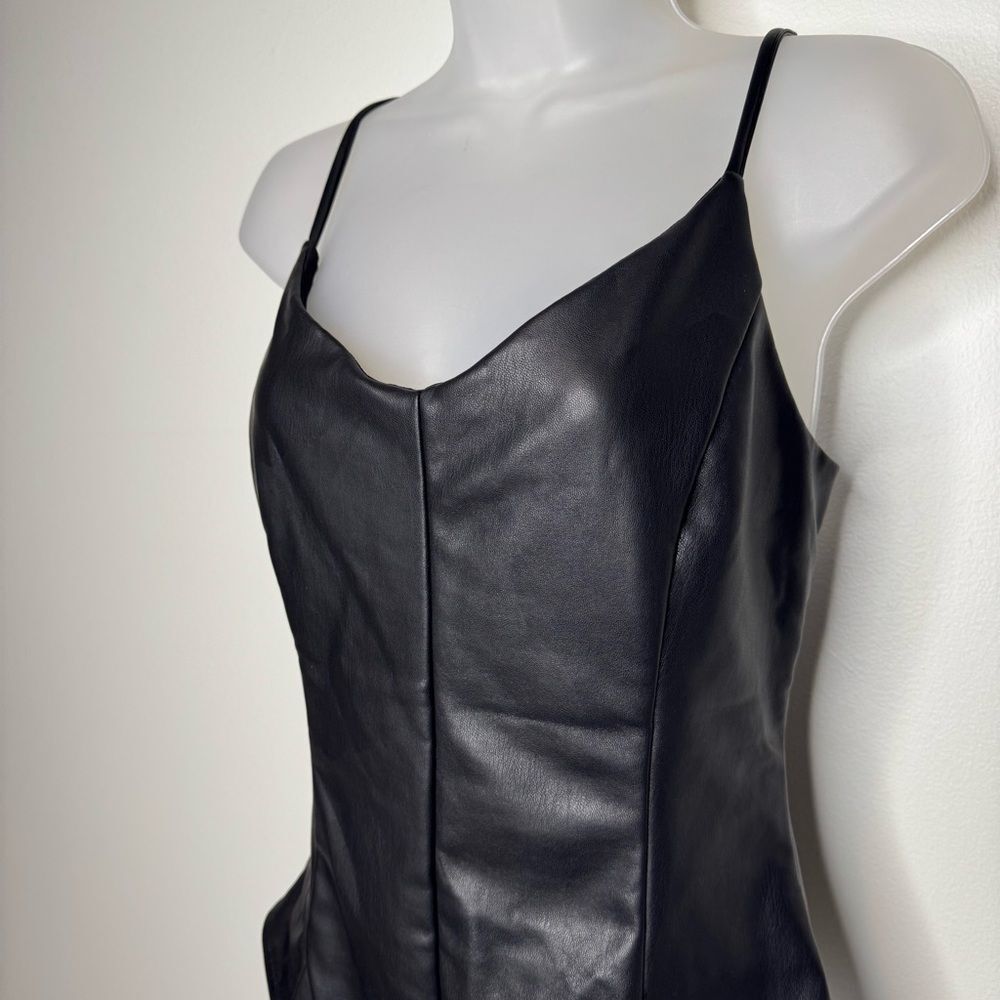 Blashe Faux Leather Bodysuit. Size Large - Picture 2 of 9